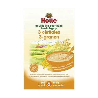 Holle Pural Papilla ecológica de 3 cereales A partir de 6 meses 250g