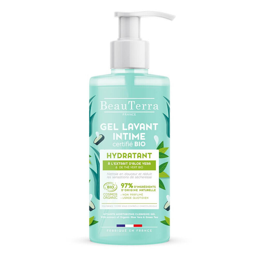 Beauterra Gel de curățare intimă hidratant Aloe Vera și ceai verde organic 500ml
