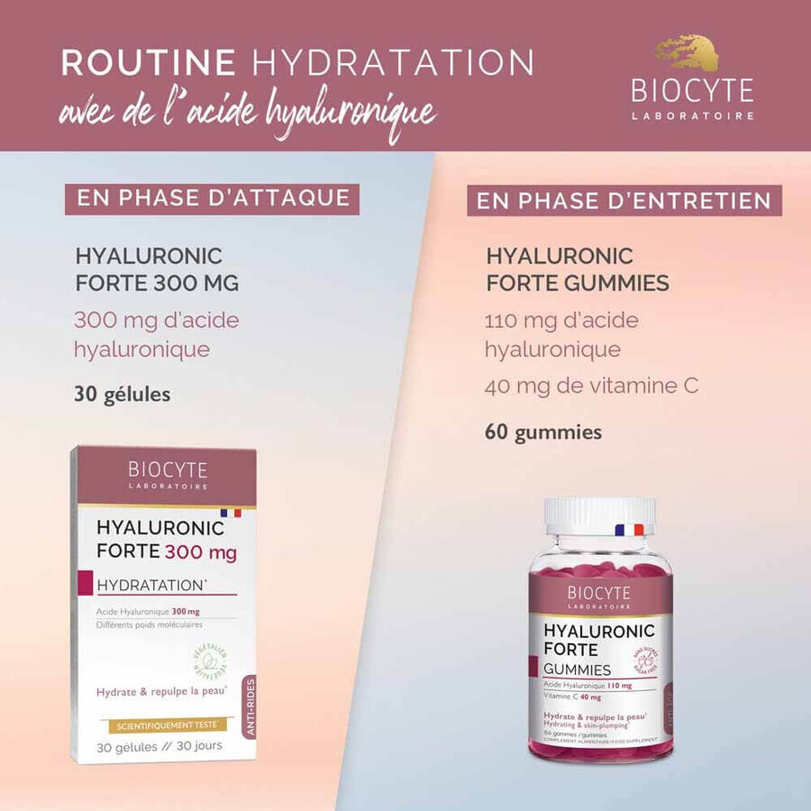 Biocyte antiîmbătrânire acid hialuronic puternic 60 de gumii Biocyte antiîmbătrânire acid hialuronic puternic 60 de gumii