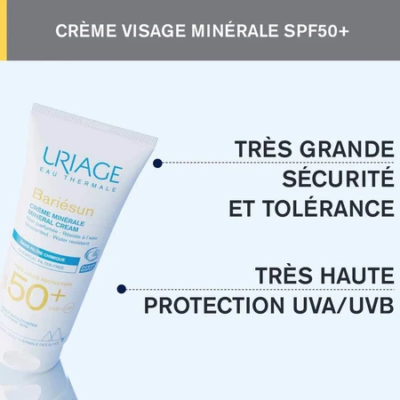 Uriage Bariésun Crema Mineral SPF50+ Sin Perfume
