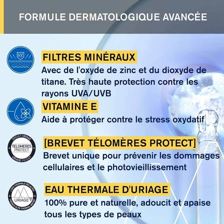 Uriage Bariésun Crema Mineral SPF50+ Sin Perfume