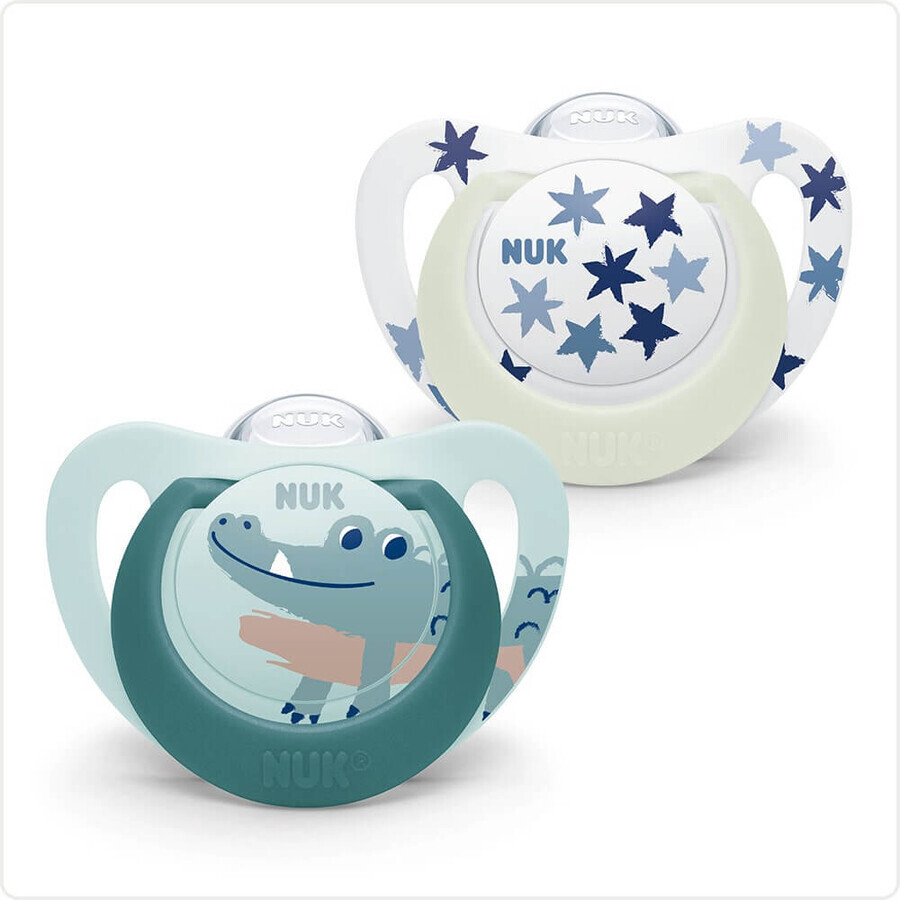 Nuk Physiological Soothers Starlight 6-18 months 2pcs