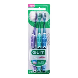 Gum Pro Sensitive Brosse à Dents Ultra-Souple 15/100e x3