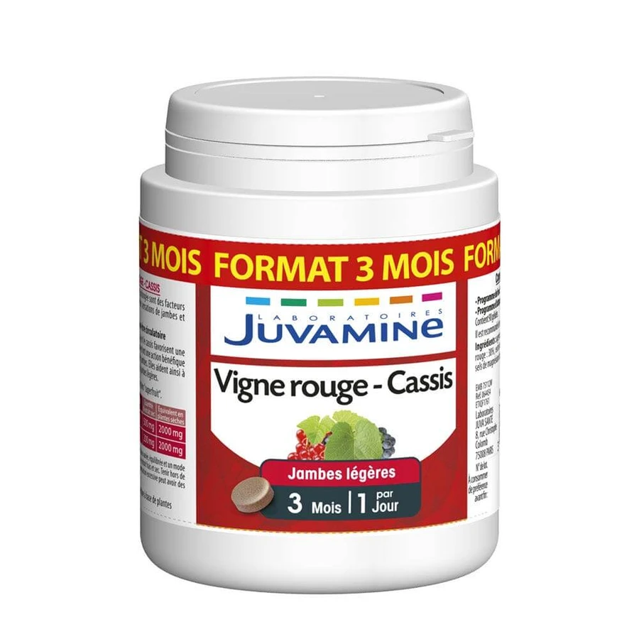 Juvamine Rote Weinrebe Schwarze Johannisbeere Beine Licht 90 Tabletten