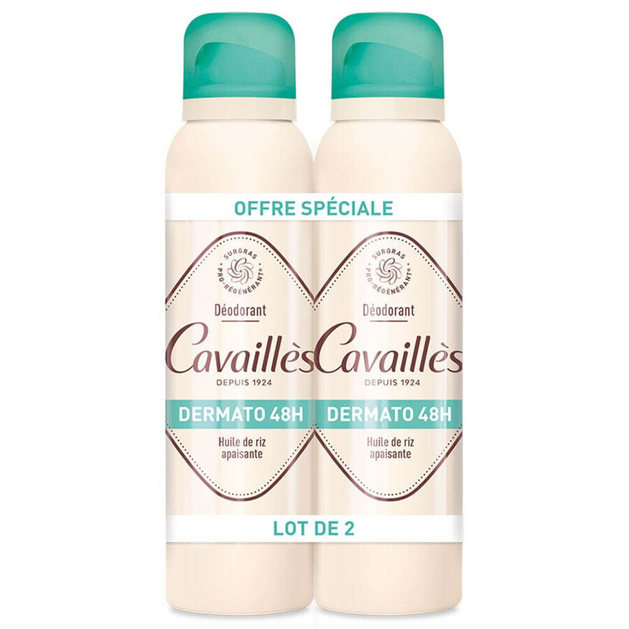 Cavaillès Dermato Deodorant Spray 48H 2x150ml