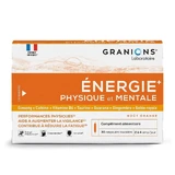 Granions Energy+ Physical and Mental Taste Orange 30 Drinkable Ampoules