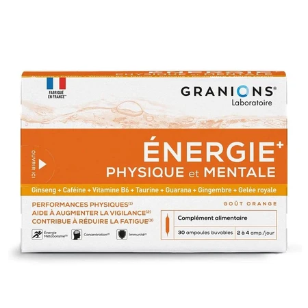 Granions Energy+ Körperliche und geistige Energie Orange 30 Trinkampullen