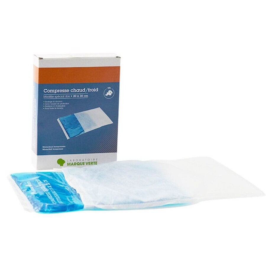 Marque Verte ActiKine Pastillas de gel frío/calor 20x30cm Modelo especial trasera 1 UNIDAD