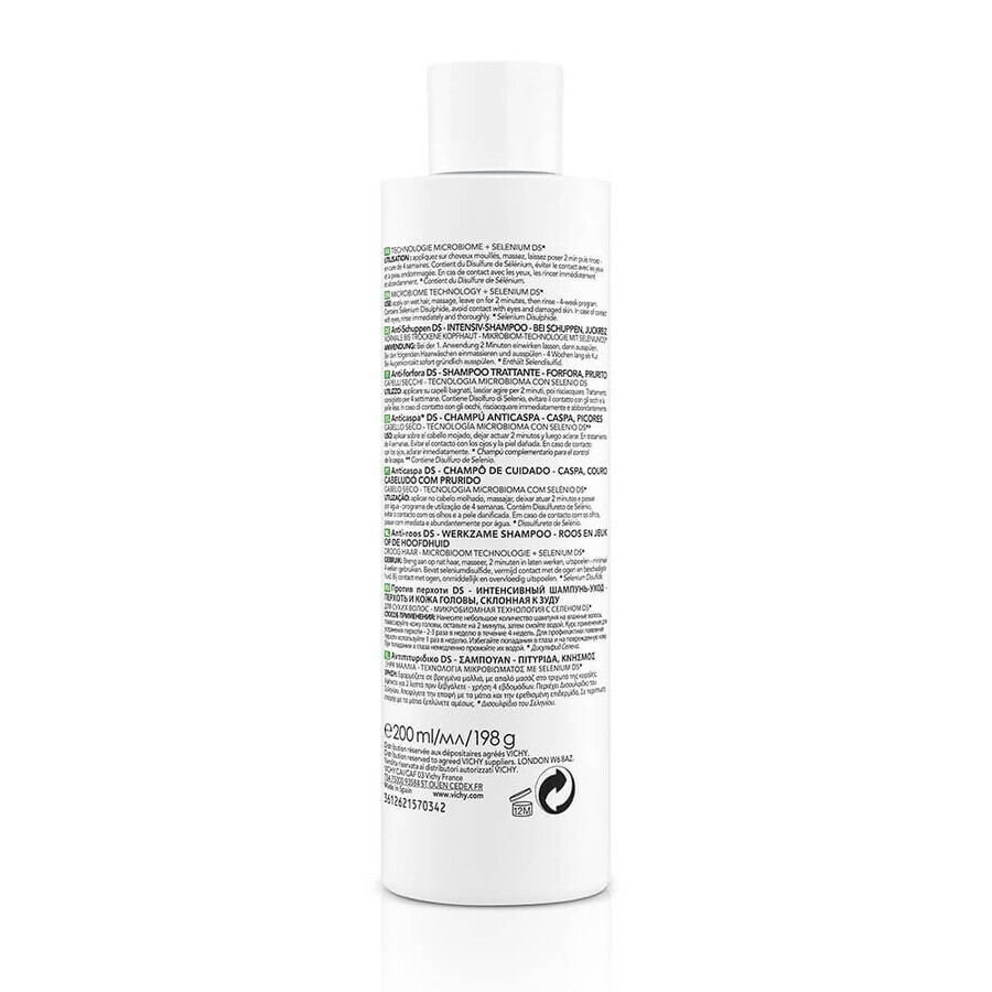 Vichy Dercos Schuppen und Juckreiz Behandlung Shampoo trockenes Haar 200ml
