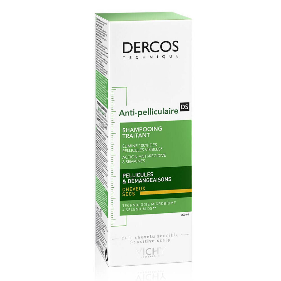 Vichy Dercos Schuppen und Juckreiz Behandlung Shampoo trockenes Haar 200ml