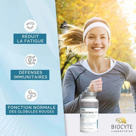 Biocyte Longevidad Hierro liposomal 30 cápsulas