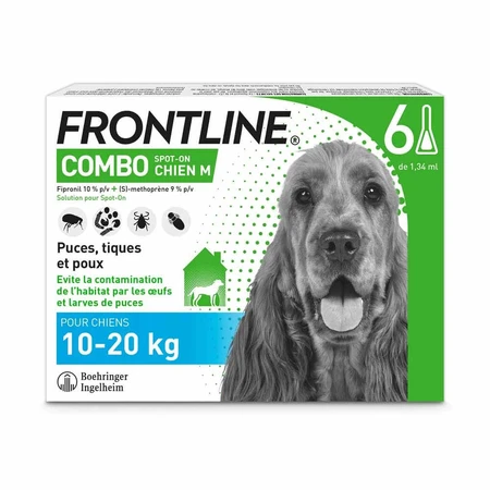 Frontline Combo spot-on perro M 10-20kg 6 pipetas 1,34 ml