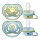 Avent Ultra Air Symmetrische Silikon-Schnuller mit Muster 0-6 Monate x2