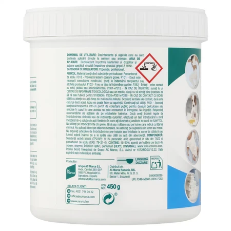 Polvo desinfectante para ropa blanca, 450 gr, Sanytol