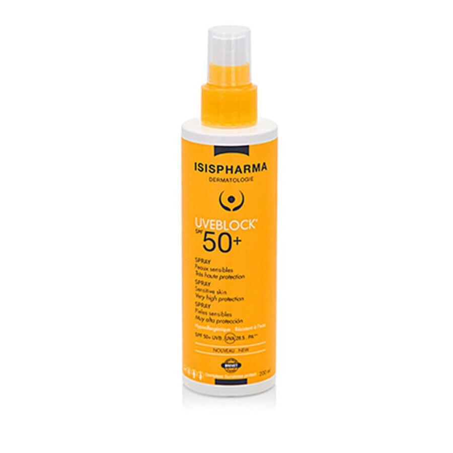 Shop Isispharma Uveblock Ultra hoher Schutz Sonnenspray Spf50+ 200 ml Isispharma Uveblock Ultra hoher Schutz Sonnenspray Spf50+ 200 ml