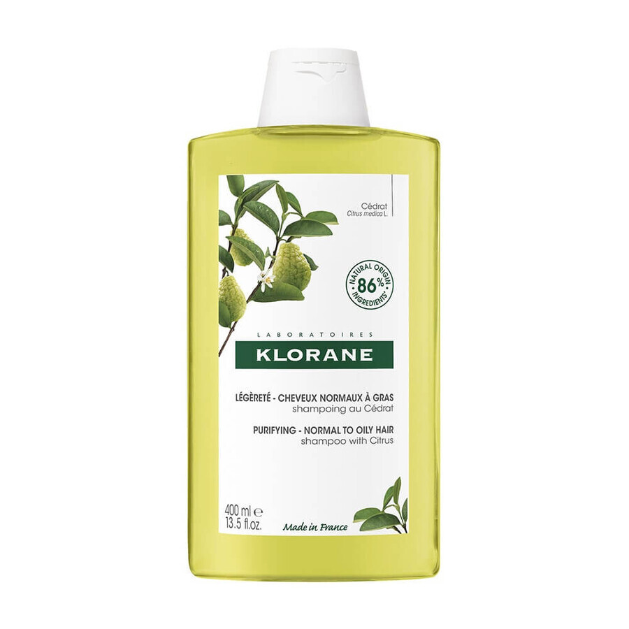 Klorane Șampon cu pulpă de cedru Păr mixt și gras 400 ml