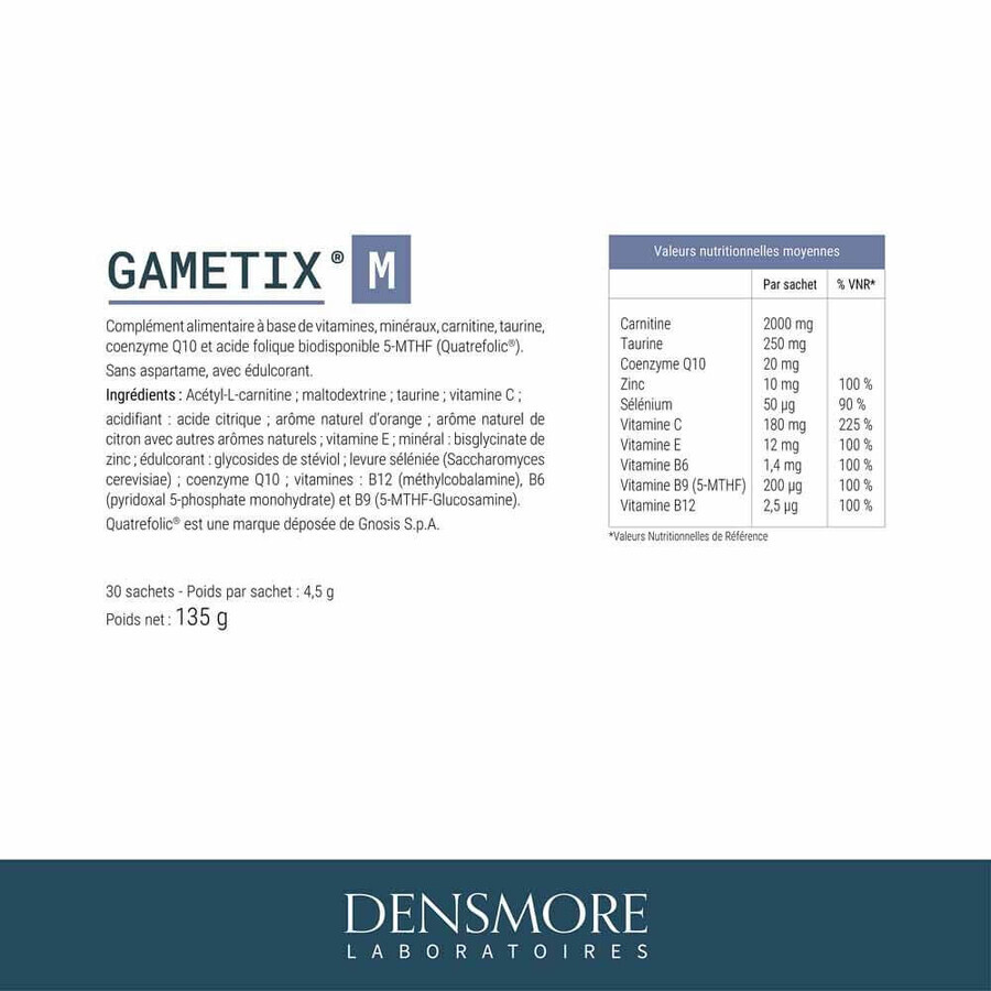 Densmore Gynecology Gametix M + fertility and reproduction oomo 30 sachets