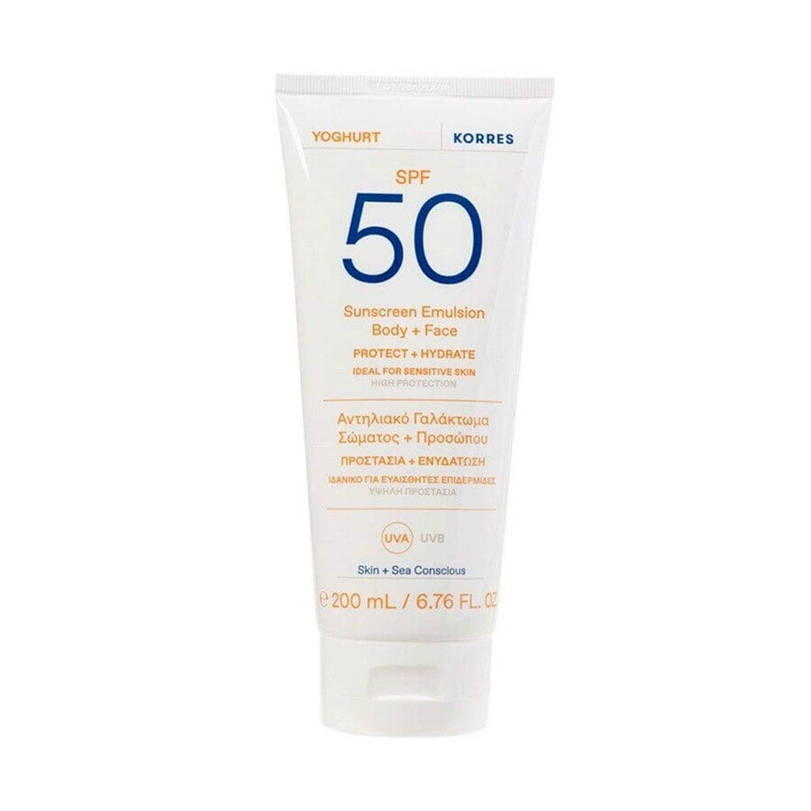 Korres Yogurt SPF50 / Fragrance-free Sun Gel for Face and Eyes Sans parfum 50ml