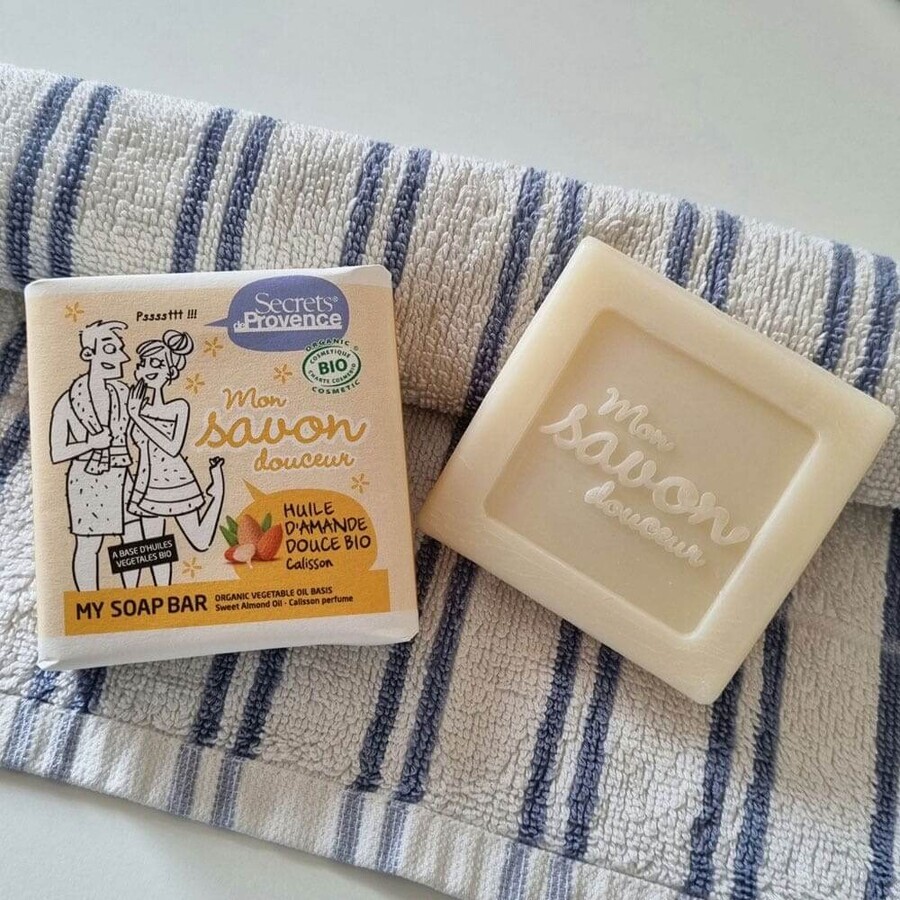 Secrets de Provence Arganoliezeep met Amandel en Hazelnootgeur 100g Secrets de Provence Arganoliezeep met Amandel en Hazelnootgeur 100g