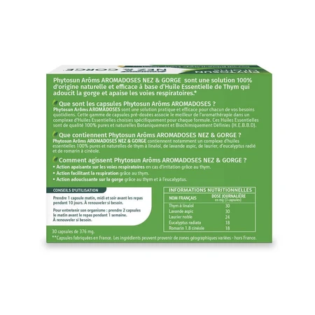 Phytosun Aroms Nez Et Gorge Aroms 30 Capsules