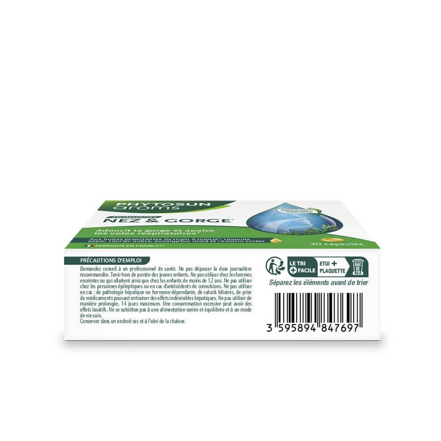 Phytosun Aroms of Nez Et Gorge 30 Capsules