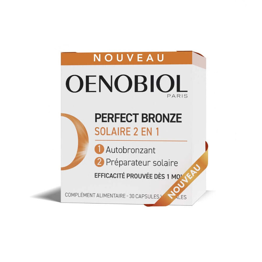 Oenobiol Perfect Bronze I Solari 2 in 1 Autoabbronzante e protezione solare 30 capsule vegetali