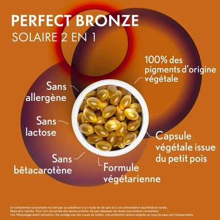Oenobiol Perfect Bronze I Solari 2 en 1 Autobronceador y protección solar 30 cápsulas vegetales