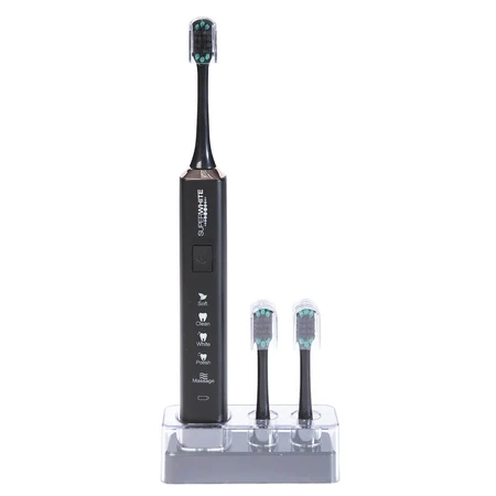 Superwhite BLACK cepillo dental sónico suave + 3 cabezales de cepillado