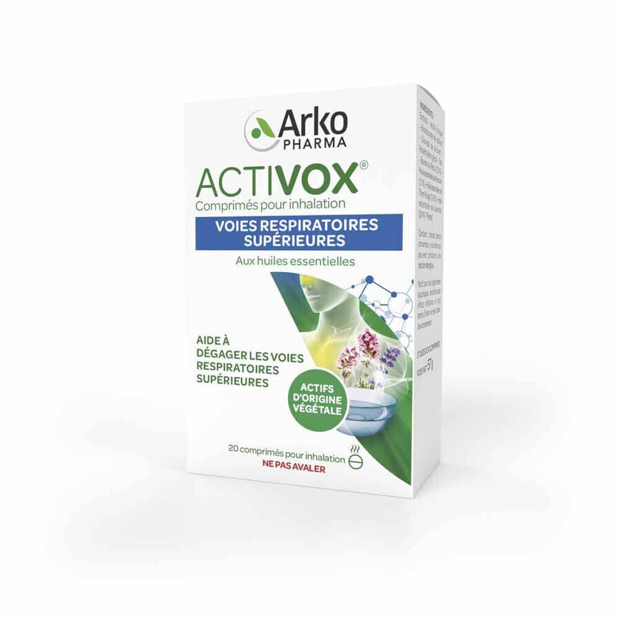 Arkopharma Activox Nase und Rachen ätherische Öle 20 Inhalationstabletten