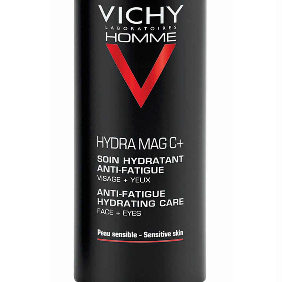 Vichy Men's Anti-fatigue Moisturising Treatment Face and Eyes Hydra Mag C+ Sensitive Skin 50ml Vichy Men's Anti-fatigue Moisturising Treatment Face and Eyes Hydra Mag C+ Sensitive Skin 50ml