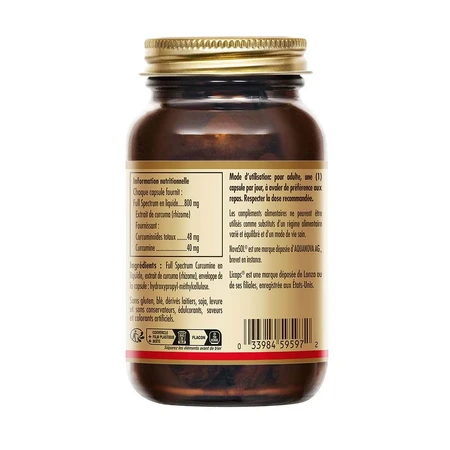 Solgar Full Spectrum Curcumine 30 Cápsulas Antioxidantes 30 cápsulas