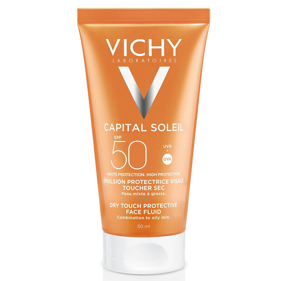 Vichy Capital Soleil Emulsie SPF 50 Efect uscat Anti-strălucire 50ml