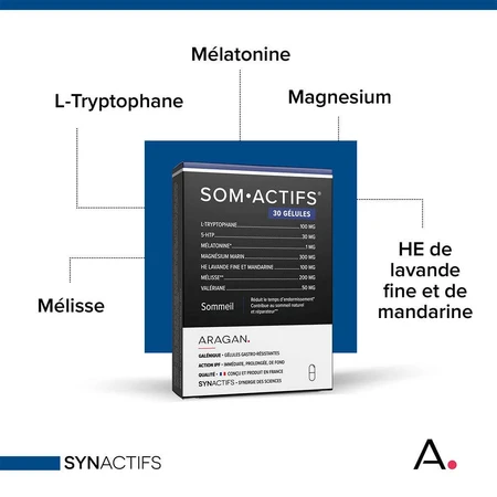 Aragan SynActifs SomActifs Schlaf 30 Kapseln