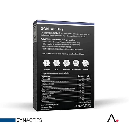 Aragan SynActifs SomActifs Schlaf 30 Kapseln