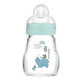 Mam Glass Baby Bottle Aqua &quot;Nature Flow 1 Nipple