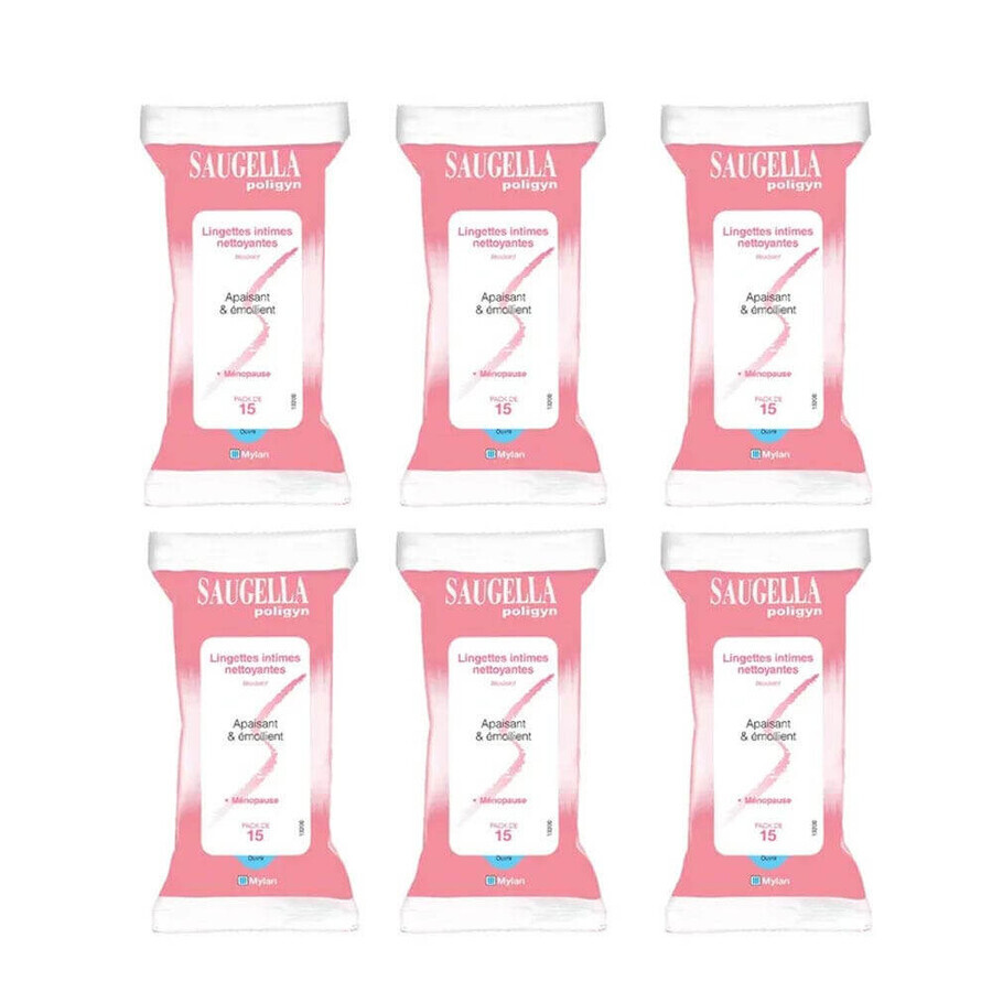 Saugella Poligyn Chamomile Intimate Wipes x15