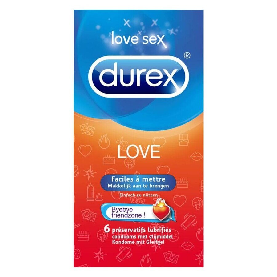 Durex Love Geölte Kondome x6