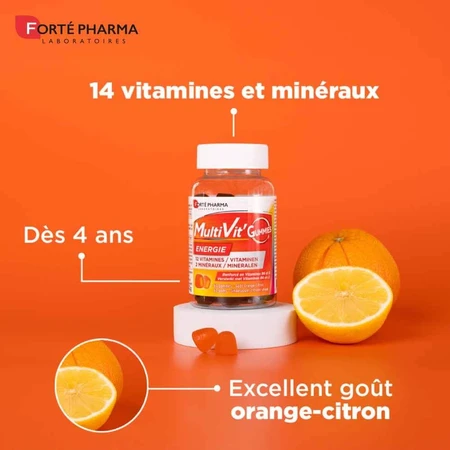 Forté Pharma MultiVit'4G Multivitamine en Mineralen Gummies 60 kauwgoms