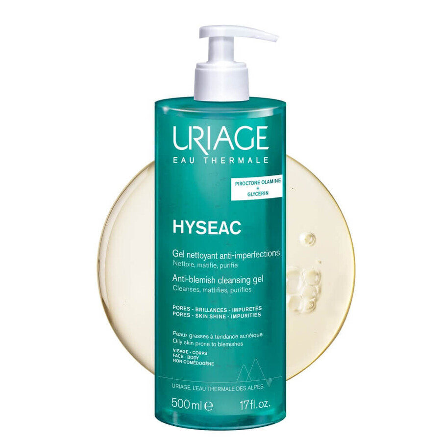 Uriage Hyseac Gel Limpiador Purificante Pieles mixtas o grasas Peaux Mixtes A Grasses 500ml Uriage Hyseac Gel Limpiador Purificante Pieles mixtas o grasas Peaux Mixtes A Grasses 500ml