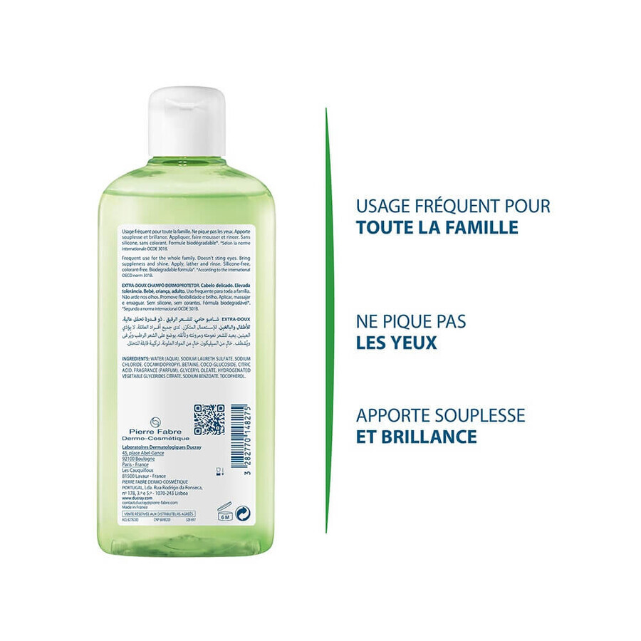 Ducray Extra-delicate Dermoprotective Shampoo Für die ganze Familie 400ml
