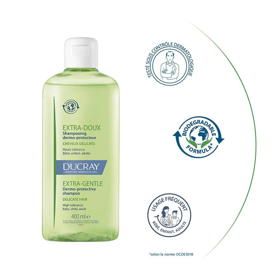 Ducray Extra-delicate Dermoprotective Shampoo Für die ganze Familie 400ml