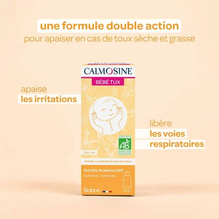 Calmosine Newborn Tux soothes throat in case of cough 100ml