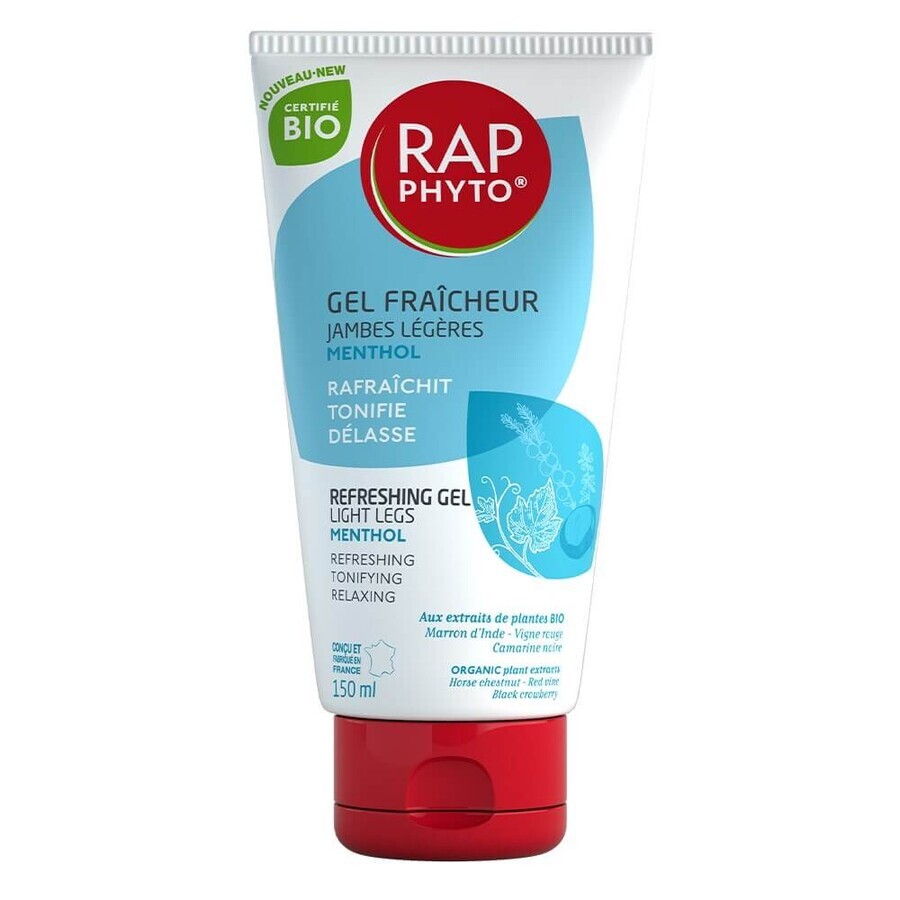Rap Phyto Gel Fraîcheur Menthol Jambes Légères Certifié Bio 150 ml