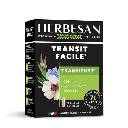 Herbesan Transiphyt Easy Transit 4 planten, biergist en fermenten 60 capsules