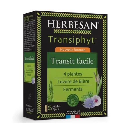 Herbesan Transiphyt Easy Transit 4 planten, biergist en fermenten 60 capsules