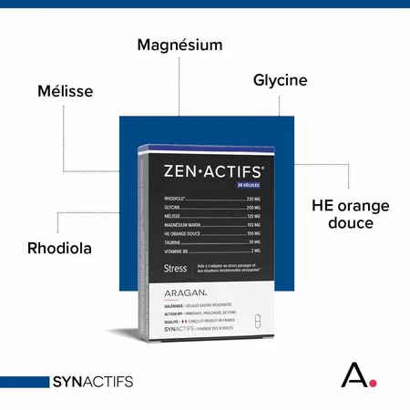 Aragan Synactifs Zenactifs Estrés 30 Cápsulas