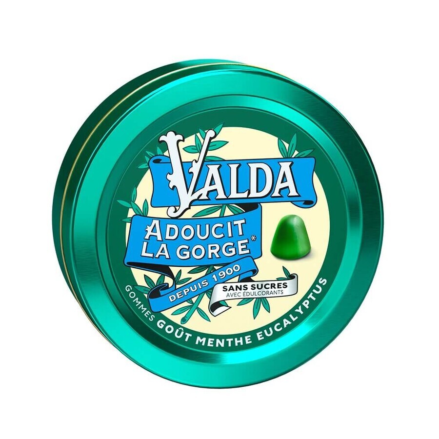 Valda Sugar-free gum with mint eucalyptus flavor 50g