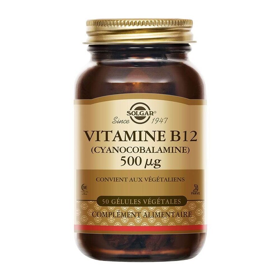 Solgar Vitamin B12 500µg 50 Vegetable Capsules