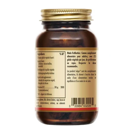 Solgar Vitamine B12 500µg 50 plantaardige capsules