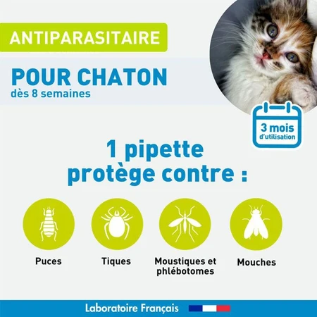 Vetoform Chaton Pipettes Antiparasitaire 3x0,6ml